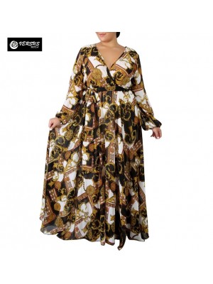 Vestito Donna Lungo Plus Taglie Grandi Woman Oversize Maxi Dress OS120013B f6